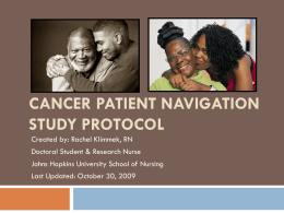 Cancer Patient Navigation Protocol