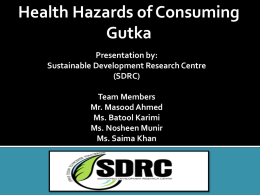 Health Hazards of Consuming Gutka
