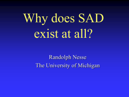 SAD - University of Michigan Depression Center
