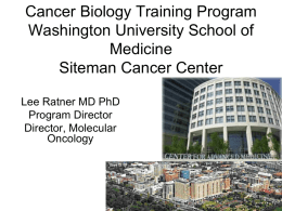Cancer Biology Training Program Washington University