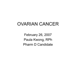 OVARIAN CANCER - Dr Ted Williams