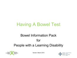Learning Disability Bowel Screening Pack