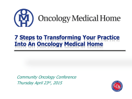 Michigan OMH Meeting - Community Oncology Alliance