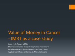 Is IMRT good value for money?