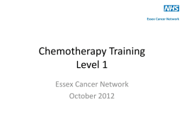 Chemotherapy Training - Essex Cancer Network