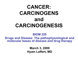 CARCINOGENESIS - UCSD Pharmacology