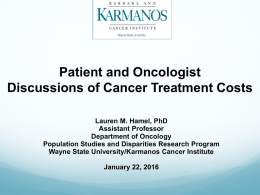 Patient and Oncologist Discussions of Cancer Treatment