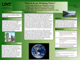 What Is in our Drinking Water?