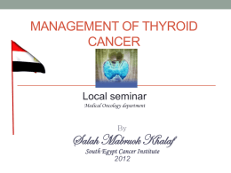Management of throid cancer