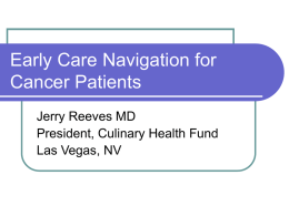 Early Care Navigation for Cancer Patients