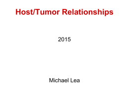 Host/Tumor relationships