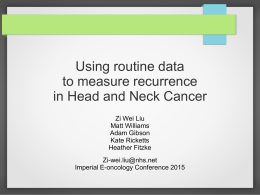 Estimating recurrence and survival outcomes in cancer using routine