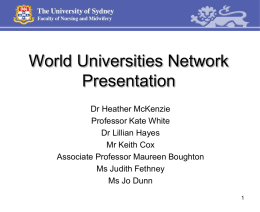 presentation - Worldwide Universities Network