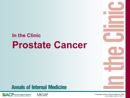 Clinical Slide Set. Prostate Cancer