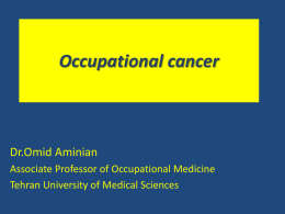 Occupational cancer
