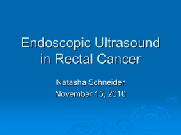 Endoscopic Ultrasound in Rectal Cancer