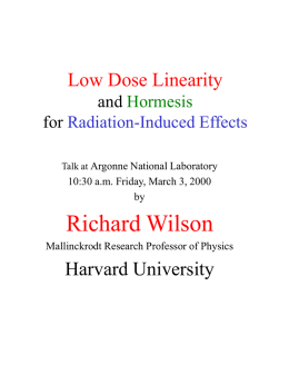 LOW_DOSE - Harvard University Department of Physics