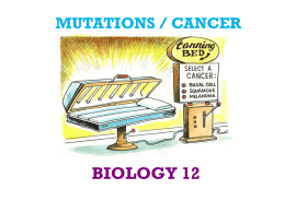 Mutations and Cancer