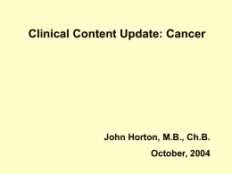 Clinical Content Update