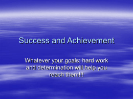 Success and Achievement