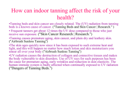 How can indoor tanning affect the risk of your health?