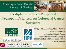 Oxaliplatin-Induced Peripheral Neuropathy`s Effects on Colorectal