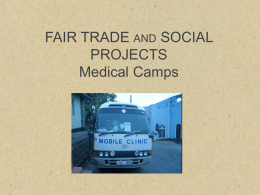 Medical Camps - Fair Trade Organic Teas.