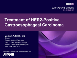 Treatment of HER2-Positive Gastroesophageal Carcinoma