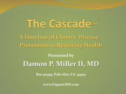 The Cascade   A Timeline of Chronic Disease