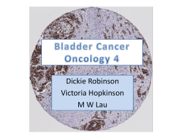 Bladder Cancer - North West Urology Registrar Group