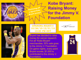 Kobe Bryant: Raising Money for the Jimmy V