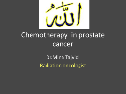 Chemotherapy in prostate cancer