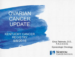 Ovarian Cancer Update - Kentucky Cancer Registry