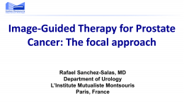 in Focal Therapy for Prostate Cancer