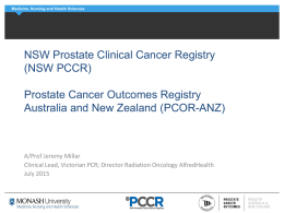 APCCR Steering Committee Monday April 28th Cancer Institute NSW