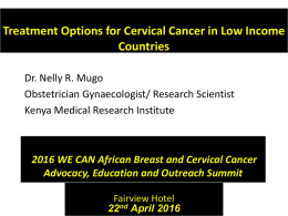 Cervical cancer screening and prevention in Africa
