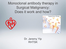 Monoclonal Antibody Therapy in Surgical Malignancy: Does it Work