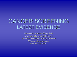 cancer screening latest evidence