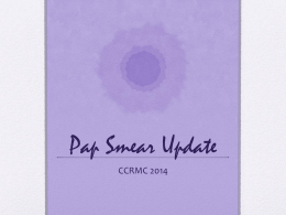 Pap Smear Update