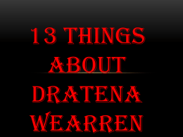 dratena wearrenx - Honors English III with Mrs.Saunders