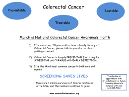 March is National Colorectal Cancer Awareness month