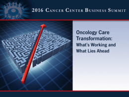 Building a Regional Cancer Care Collaborative