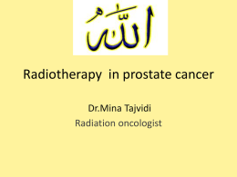 Radiotherapy In prostate cancer