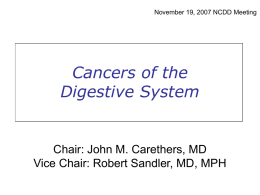 Cancers of the Digestive System