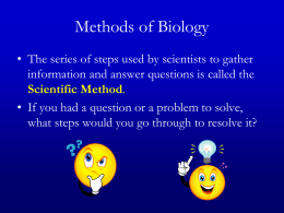 Methods of Biology - Wando High School