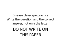 Disease classcape practice