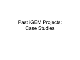 Past iGEM Projects: Case Studies