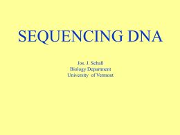 Sequencing - University of Vermont