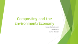 Composting and the environment/economy