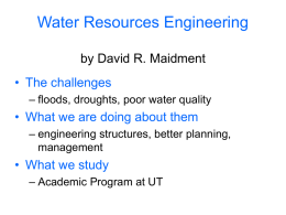 CE 301 Lecture on Water Resources, Feb 18, 2004
